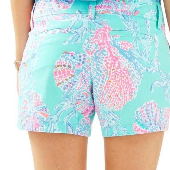 LILLY PULITZER 'Fansea' Minty Fresh Callahan Short Size 0 - Picture 3 of 16